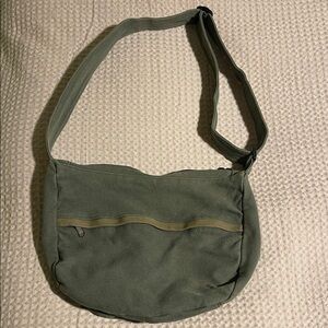 Green Canvas Crossbody Bag